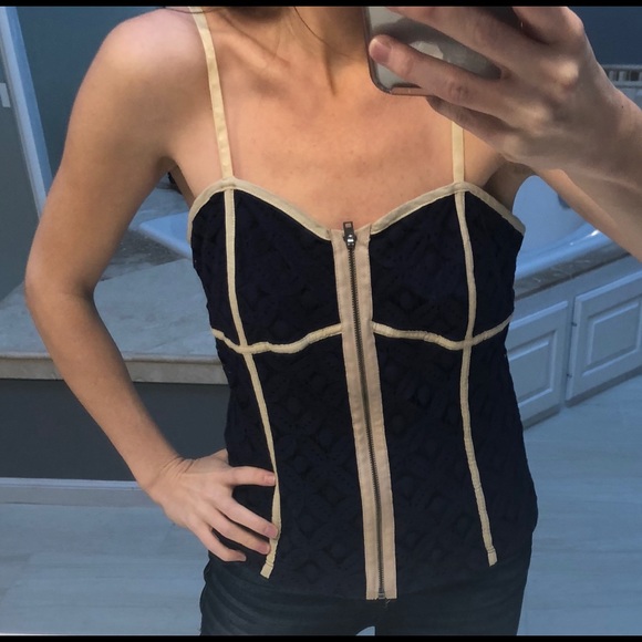 Tops - Blue lace tank top